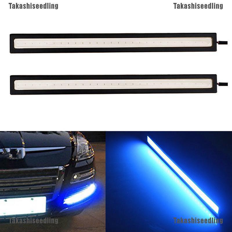 Blue Super Bright Car Cob Led Lights Drl Fog Driving Lamp Waterproof Dc 12V 17Cm