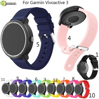 สายรัดข้อมือซิลิโคนสายรัดข้อมือซิลิโคนสําหรับ Garmin Vivoactive 3 / Vivoactive 3 Music / Garmin Forerunner 245 / 245 M / 645 20 มม .