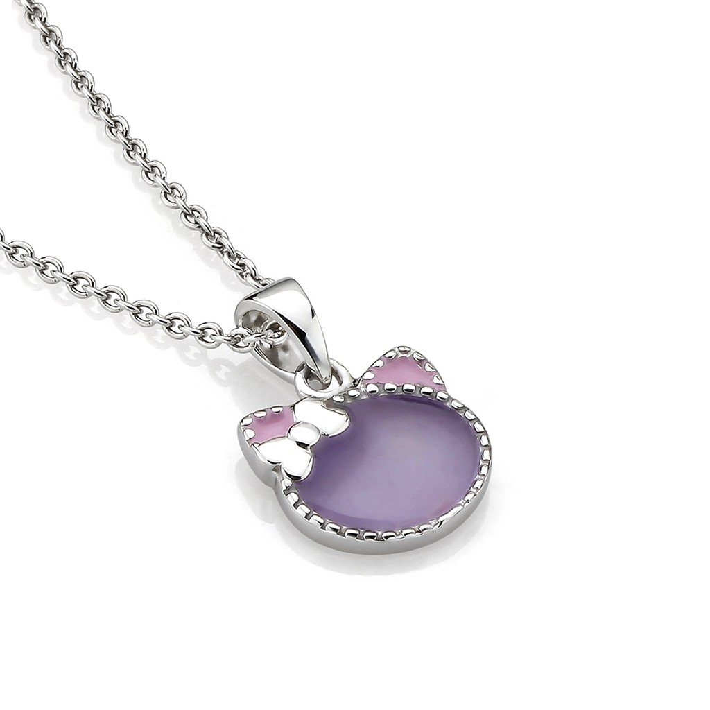 Twinkle Time Jewelry สร้อยคอเงินแท้ 92.5% สำหรับเด็กเเละผู้หญิง รุ่น Kitty Kat Necklace