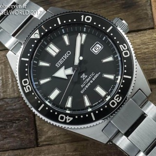 SEIKO PROSPEX Automatic Divers 200m สีดำ สายสแตนเลส รุ่น SPB051J1