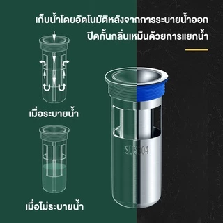 ส่งจากไทย กระบอกสแตนเลส304ใส่กันกลิ่นท่อน่ำทิ้ง กระบอกกันกลิ่น กันกลิ่นเหม็น กันแมลงจากท่อน้ำ เลือกตามขนาด ติดตั้งง่าย