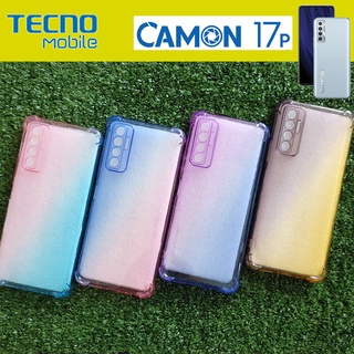 เคส TPU ยางใส สำหรับ TECNO  Camon 17P ลายสายรุ้ง