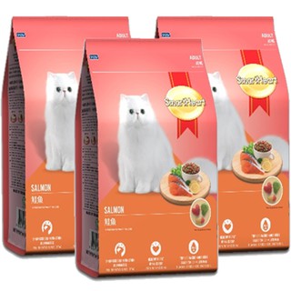 อาหารแมว รสปลาแซลมอน อายุ1ปีขึ้นไป 3 กก. (3 ถุง) Smartheart Cat Food Salmon 3kg (3 bags)