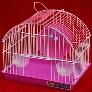 กรงหนูแฮมสเตอร์  🐹 หลังคาโค้ง  แถมถ้วยอาหาร  ลู่วิ่ง