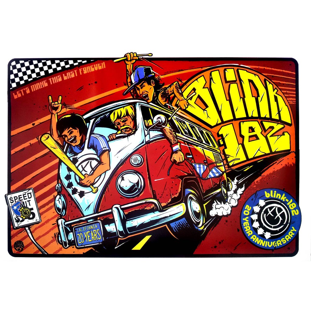โปสเตอร์ รูปวาด วง ดนตรี ร็อก บลิงก์-182 Blink 182 POSTER 24”x35” Inch American Pop Punk Alternative