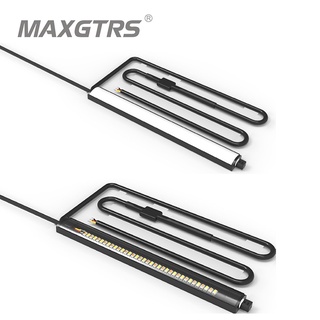 Maxgtrs ไฟเลี้ยว LED 12V สีขาวอําพัน สําหรับรถจักรยานยนต์