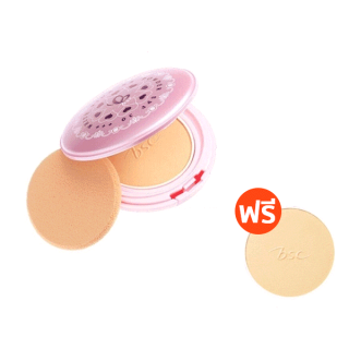 แป้งเพื่อผิวกระจ่างใส BSC White Pink BB Powder SPF 30 PA ++ ตลับจริงแถมรีฟิล 