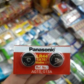 (2ก้อน) ถ่าน Panasonic LR44(A76) 1.5V Alkaline Battery ของแท้บริษัท จำนวน 2ก้อน