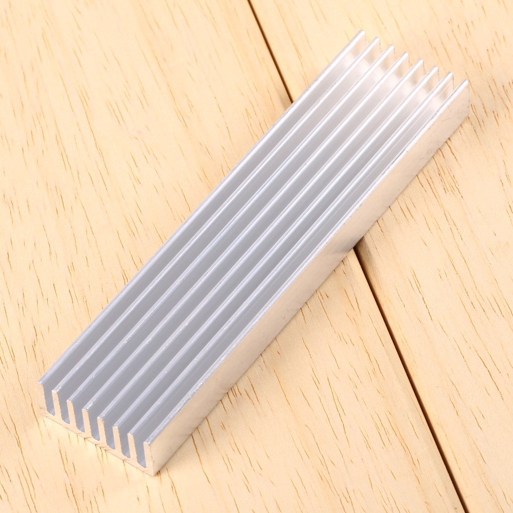 Supergoodsales ฮีทซิงค์อลูมิเนียมอลูมิเนียม 100 x 25 10 มม. สำหรับ DIY ไอซี