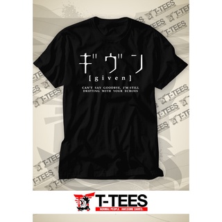 เสื้อยืดผู้หญิง - เสื้อยืดผู้ชาย❦เสื้อยืดผู้ชาย J.Anime Fan - Given (Anime) - เสื้อยืดโลโก้ (สีดํา)