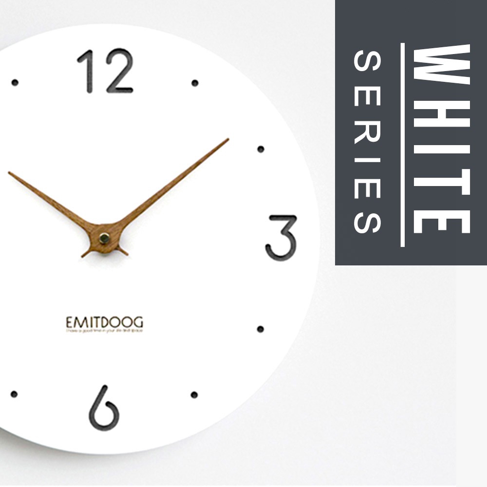 Home Office Wall Clock White Series 2019 Silent Movement/Wallpaper