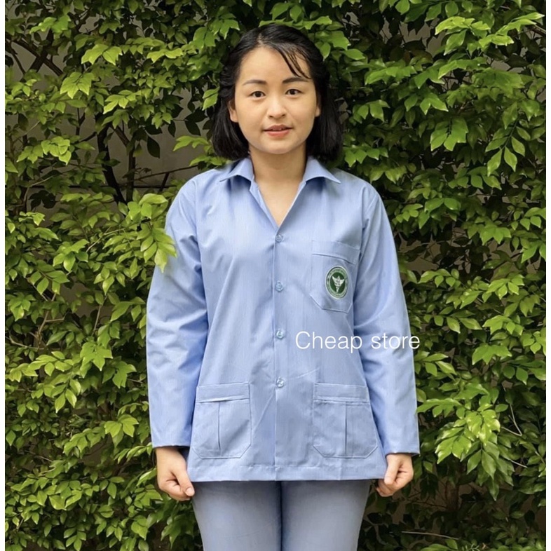 เสื้ออนามัยแขนยาว เสื้อสาธารณสุขแขนยาว มีทั้งแบบปักและไม่ปัก พร้อมส่ง