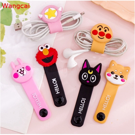ที่จัดระเบียบสายเคเบิ้ล USB สายหูฟัง ลายการ์ตูน