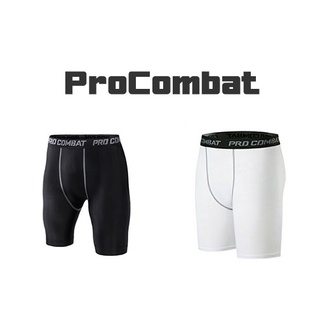 กางเกงรัดกล้ามเนื้อ (ขาสั้น,ขา3ส่วน) Pro Combat ตะเข็บเทา สำหรับเล่นบาส, ออกกำลังกาย