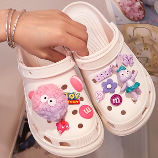 Crocs jibbitz กระดุมติดรองเท้า ลายการ์ตูน Stellalou ดอกไม้น่ารัก สามมิติ อุปกรณ์เสริม สําหรับตกแต่งรองเท้า diy