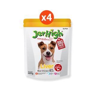 JerHigh เจอร์ไฮ ลิเวอร์ สติ๊ก ขนมสุนัข 420กรัม บรรจุ 4 ซอง