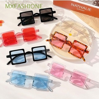 Mxfashione แว่นตากันแดด กรอบพลาสติกใส ทรงสี่เหลี่ยม ป้องกันสายตา หลากสี สไตล์ฮิปฮอป เรียบง่าย แฟชั่นสําหรับผู้หญิง