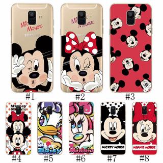 เคสโทรศัพท์ซิลิโคนพิมพ์ลาย mickey minnie น่ารักสําหรับ samsung galaxy a 6 a 6+a7 a8 a8+plus a 9 2018