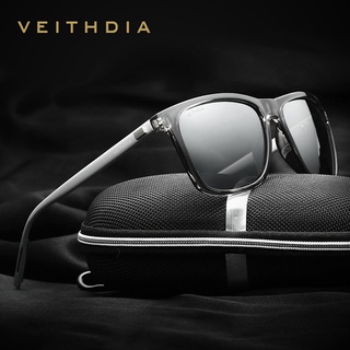 Veithdia แว่นตากันแดด เลนส์โพลาไรซ์ อลูมิเนียม สไตล์วินเทจ พร้อมกล่อง สําหรับผู้ชาย และผู้หญิง