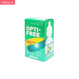 Alcon Optifree rewetting drops 10ml น้ำตาเทียมสำหรับคนใส่คอนแทคเลนส์ / หมดอายุ ปี 2023