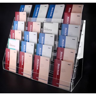 ชั้นอะคริลิควางสมุด ชั้นอะคริลิคหนังสือ เพื่อวางจำหน่ายและจั…