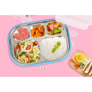 กล่องข้าวพกพาสแตนเลส 5 หลุม กล่องข้าว Adult bento box กล่องข้าวเก็บความร้อน พกพา