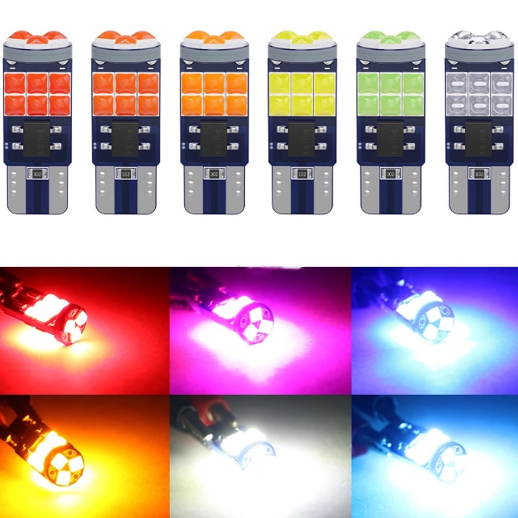 *ไฟหรี่ New T10 15smd 3030 (ซิป) (ราค 1หลอด) มีสีให้เลือก 7สี เลือกสีได้ทีคัวเลือกสินค้า