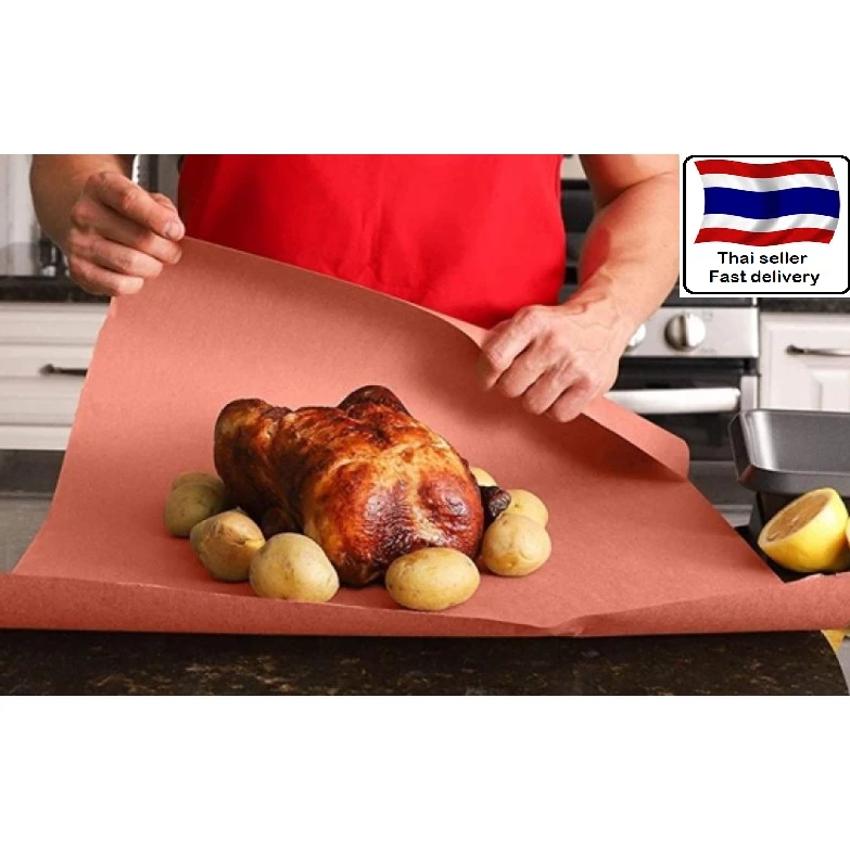 Pink/Peach Butcher Paper Roll - 18 inch x 54 meter long. FDA Approved, craft paper, kraft paper