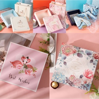 A001 พร้อมส่ง(ขั้นต่ำ 2 set(กล่อง+ถุงกระดาษ)คละลายได้)กล่องข…