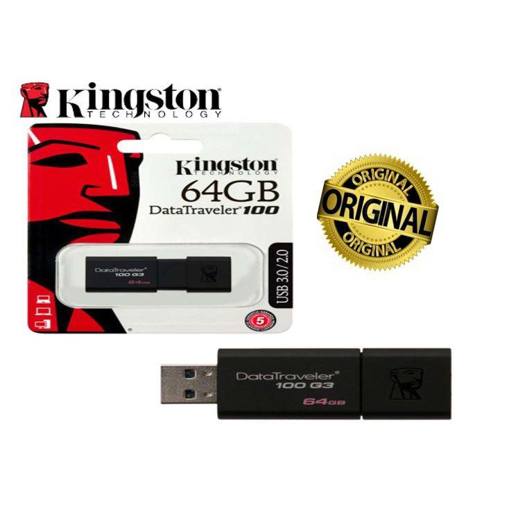 Kingston DataTraveler 100 G3 DT100G3 USB 3.0 Flash Drive Pendrive (64GB ...