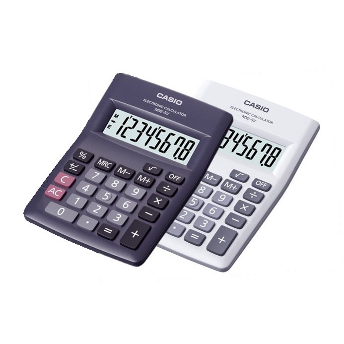 เครื่องคิดเลข CASIO MW-5V คาสิโอ้ ของแท้! รับประกัน 2 ปี เครื่องคิดเลขพกพา เครื่องคิดเลขตั้งโต๊ะ Calculator [S24]