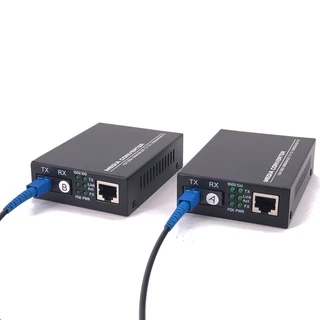 ชุดสายไฟเบอร์ออฟติกพร้อม GIGABIT WDM MEDIA CONVERTER (10/100/1000) เลือกความยาว