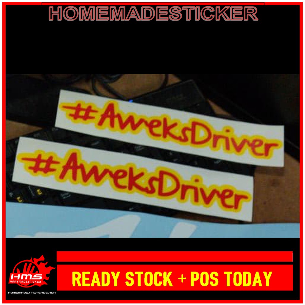 สติ๊กเกอร์ Hastag Aweks Driver 1 ชิ้น