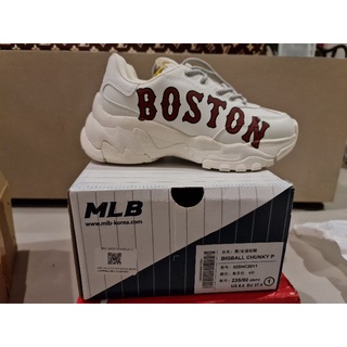 💎 พร้อมส่ง•รองเท้าผ้าใบ Unisex สีขาวงาช้าง MLBรุ่น 3ASHC201N 43IVS