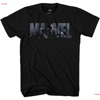 █♬♫♪♩ เสื้อยืดกีฬา Marvel Logo Black Panther Avengers Super Hero Adult Tee Graphic T-Shirt For Men