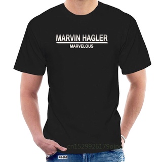 เสื้อยืดครอปใหม่ เสื้อยืด ลาย Marvin Hagler Marvellous สีดํา ไซซ์ S3Xl 2783RS-5XL