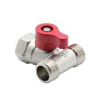 มินิบอลวาล์ว มินิบอลวาล์วสามทาง FLUSSO MALE/FEMALE/MALE 1/2 นิ้ว วาล์วน้ำ งานระบบประปา MINI BALL VALVE MALE/FEMALE/MALE