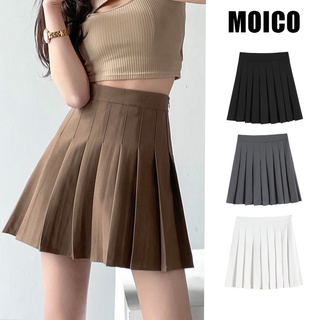 ☆XS-3XL☆ 8ส สีพื้น กระโปรงสั้น แฟชั่น ผู้หญิง มีชับใน เอวสูง Skirt กระโปรงพลีท กระโปรงเทนนิส