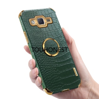 เคส Samsung Galaxy S10 Plus เคส Samsung S22 Plus เคส Samsung S22 Ultra เคส Samsung S10 Lite Case Samsung J2 Prime J5 Prime J7 Prime Case Samsung M80S A91 Crocodile Pattern Leather Ring Phone Case ลายหนังจระเข้ แหวน เคสโทรศัพท์