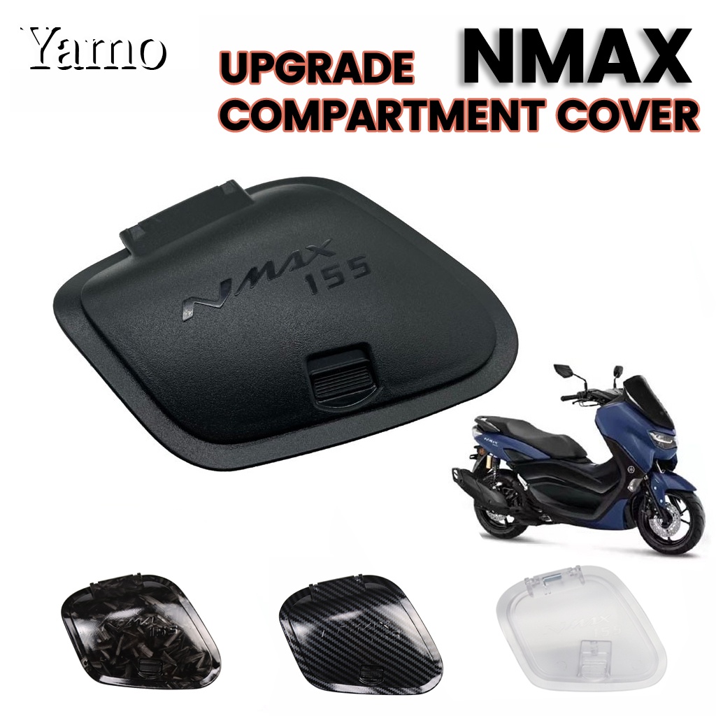 คาร ์ บอนด ้ านข ้ างกระเป ๋ า Charger หมวกกันน ้ ําสําหรับ NMAX 2020 2021 2022 2023 2024 nmax155 125 160 v2 โวลต ์ ช ่ องฝาครอบอัพเกรดด ้ านข ้ างกระเป ๋ า