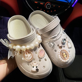 ✅Ooyoudo แตะ Crocs Jibbitz ประดับไข่มุก เหมาะกับของขวัญ DIY【แตะผู้หญิง jibbitz อุปกรณ์เสริม】