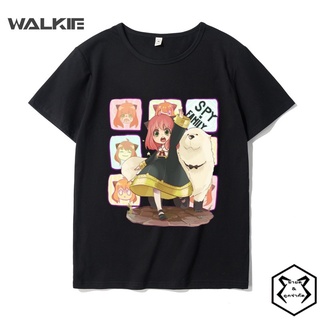 Walkie เสื้อยืดแขนสั้น ผ้าฝ้าย 100% พิมพ์ลายกราฟฟิคอนิเมะ Spy X Family Anya Forger Bond สําหรับเด็กผู้ชาย ผู้หญิง -3