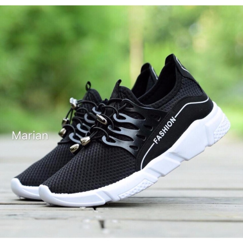 ล้างสต๊อก Marian รองเท้าผ้าใบผู้หญิงสีดำ รุ่น A029 - Black ราคาถูก Shopee Lazada