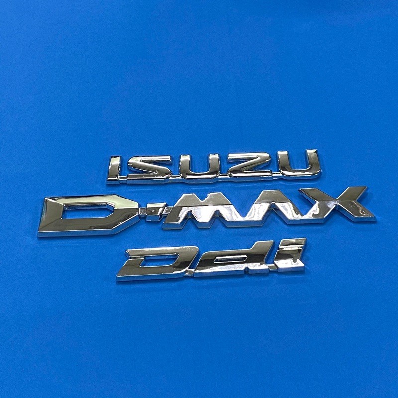 โลโก้* ISUZU D-MAX Ddi สีชุบโครเมียม ติดท้ายกระบะ ISUZU D-max 2012-2019 ราคาต่อชุด ( มี 3 ชิ้น )