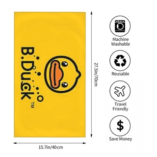 B.duck logo (2) ผ้าขนหนู ทรงสี่เหลี่ยม ดูดซับน้ํา ขนาด 70x40 ซม. สําหรับเล่นกีฬา โยคะ ฟิตเนส วิ่ง กลางแจ้ง