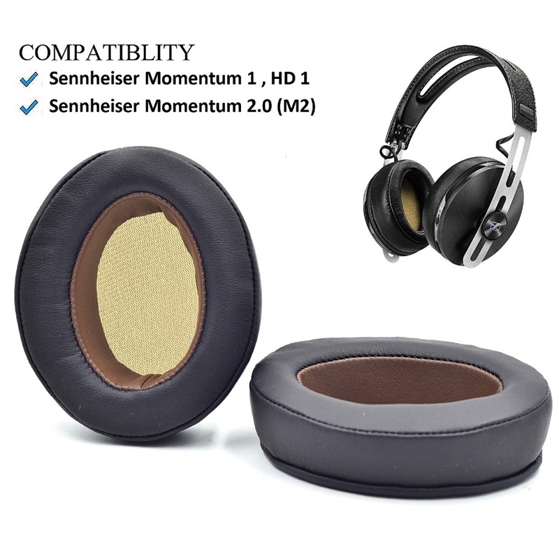 แผ่นฟองน้ําครอบหูฟังไร้สาย สําหรับ Sennheiser Momentum 1 1.0 2 2.0 M2 HD1 1 ชิ้น