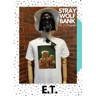 เสื้อยืดเเขนสั้นคอกลมสีขาว " E.T. " #เสื้อยืดunisex