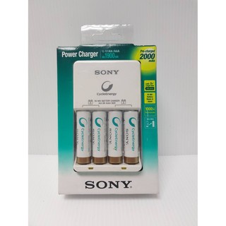 ชุดชาร์จ Sony รุ่นชาร์จ 6 ชม. ชาร์จผ่าน USB พร้อมถ่าน AA min 1900 mAh 4 ก้อน ของแท้