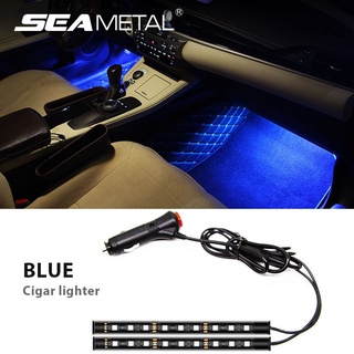 SEAMETAL 12V ไฟเท้ารถ ไฟตกแต่งภายในรถยนต์ สากล ไฟ LED รอบเท้าในรถยนต์ ไฟ LED 9 ดวง Car Foot Lamp Interior Decorative Atmosphere   Light