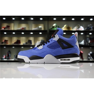 ﺴEminem x Air Jordan 4 Encore สีฟ้า/ดำ-เทา/แดง 314254-704 . ราคาถูก